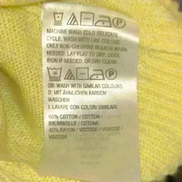 Candace Cameron Bure Button Front Cardigan Sweater Zesty Lemon Size Large - Picture 5 of 5